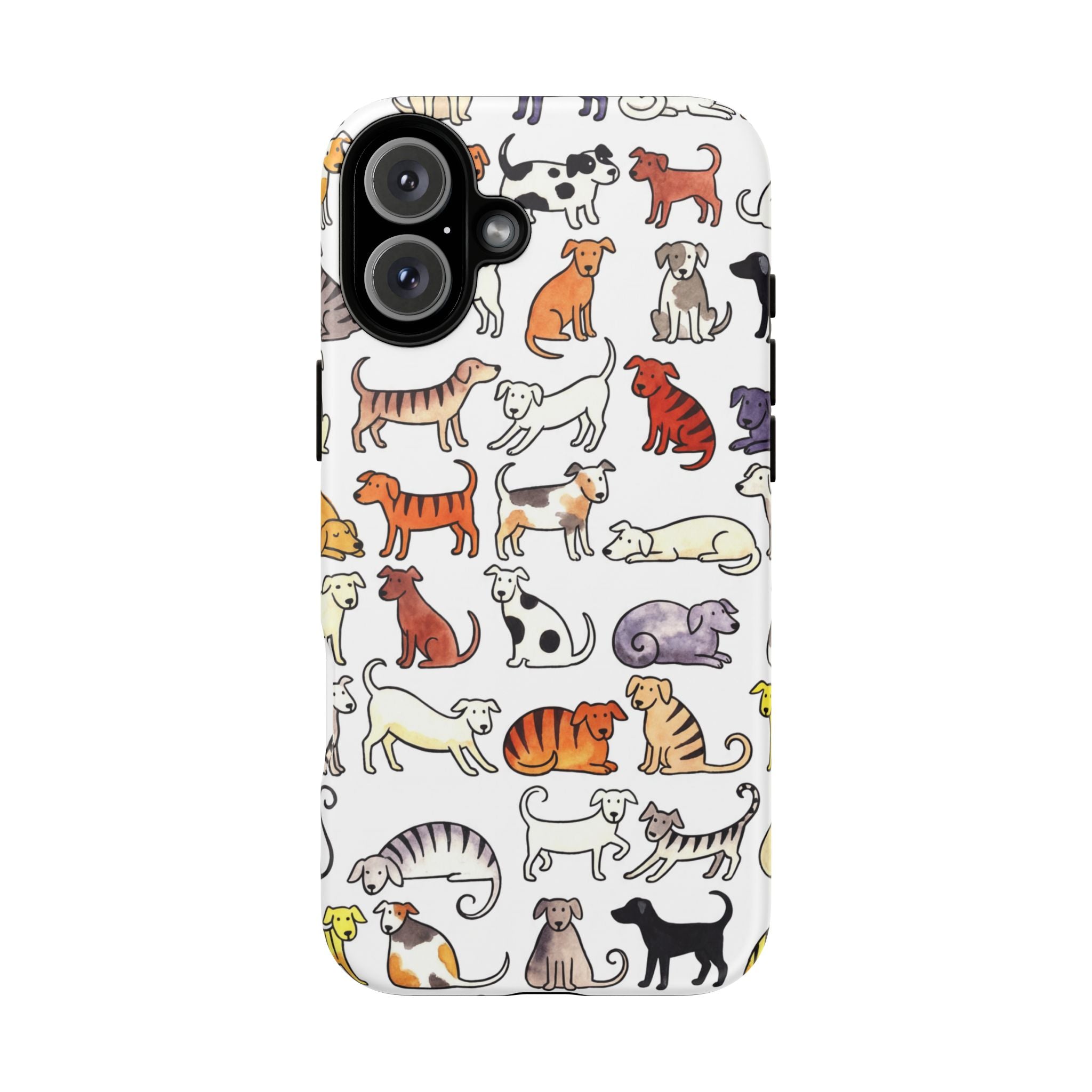 Dog Pattern iPhone Case | Cute Colourful Dogs
