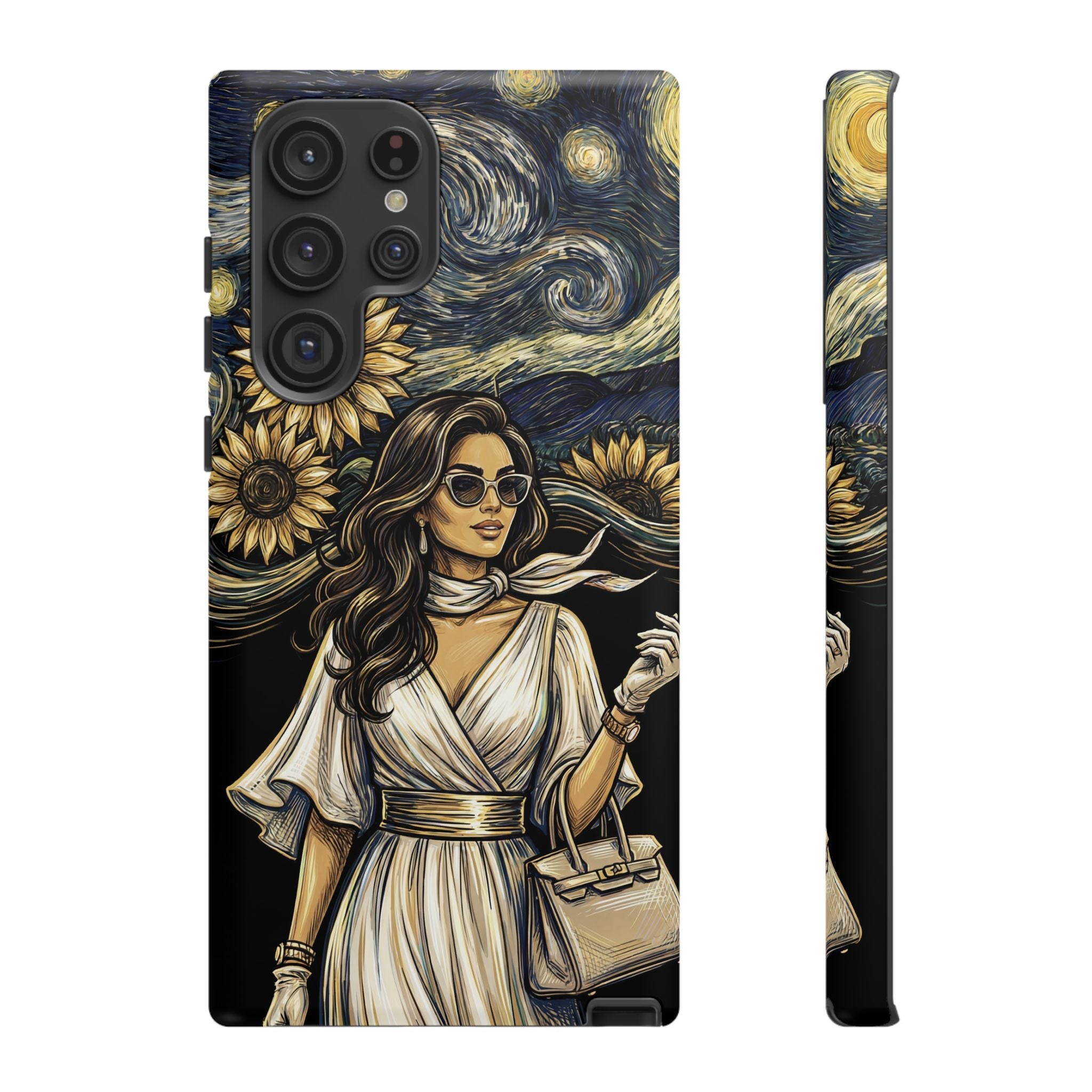 Van Gogh Night Sunflowers Samsung Galaxy Phone Case | Chic Woman Art