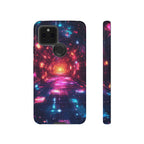 Neon Tunnel Tough Google Pixel Case — Retro Futuristic Galaxy Design