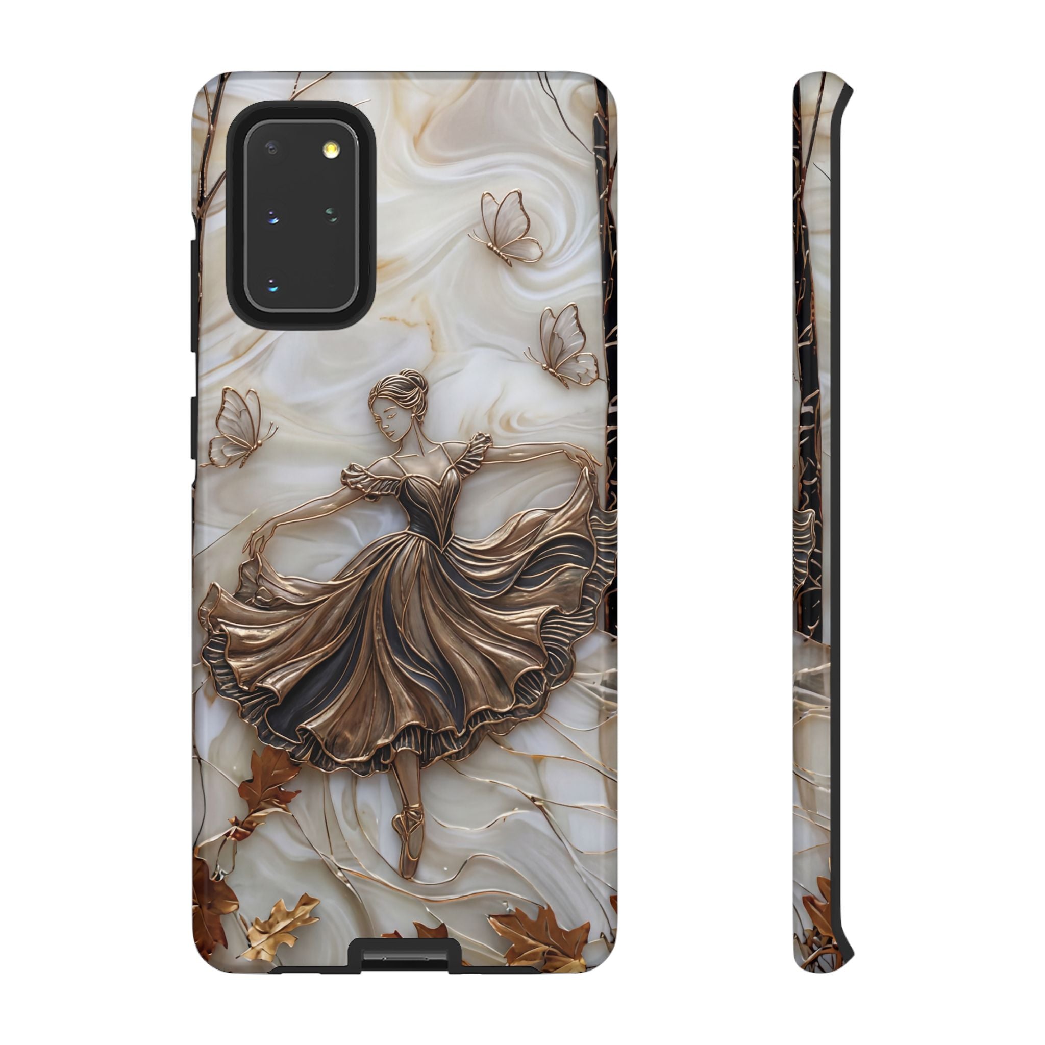 Elegant Bronze Ballerina Dance Design Samsung Galaxy Case