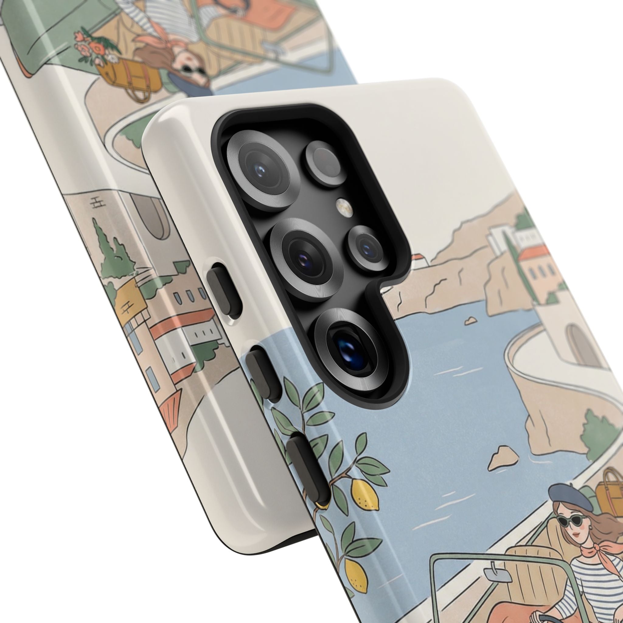 Retro Coastal Road Trip Design Samsung Galaxy Phone Case