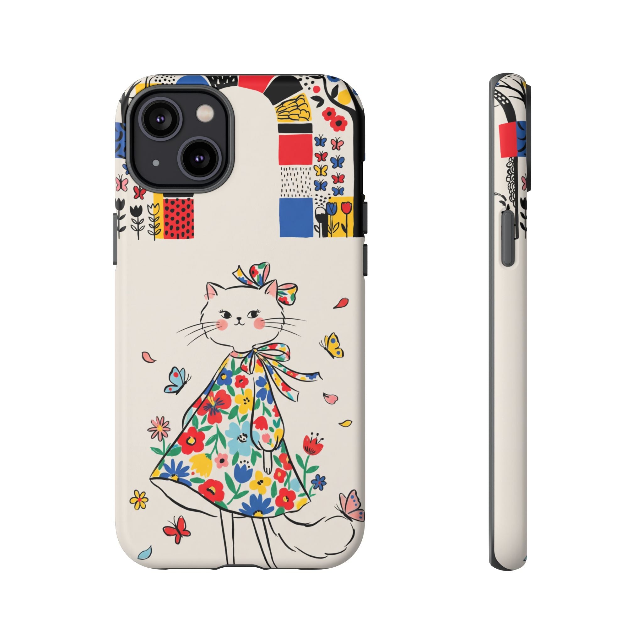 Floral Kitty iPhone Case | Cute Cat