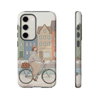 City Bike Samsung Galaxy Phone Case | Cozy European Street Illustration Tough Cases