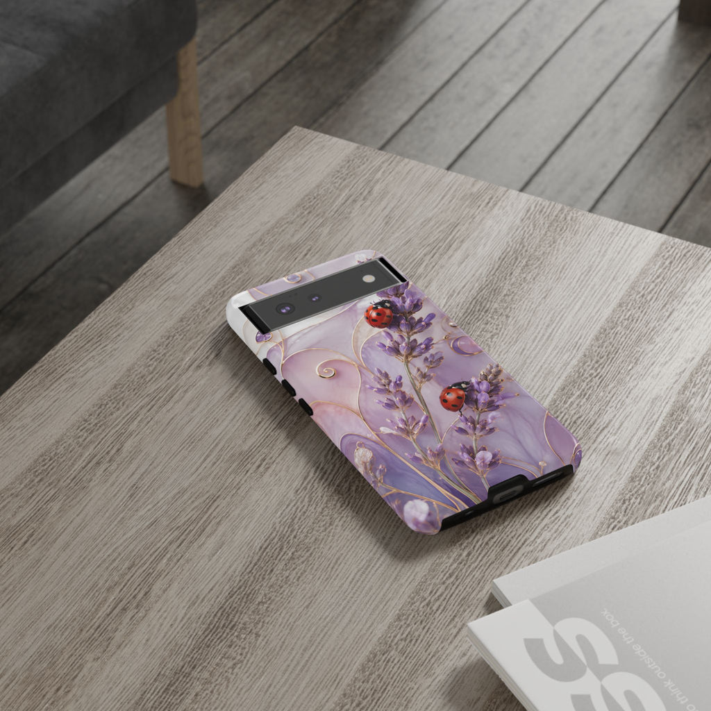 Lavender Ladybug Google Pixel Phone Case | Floral iPhone Case