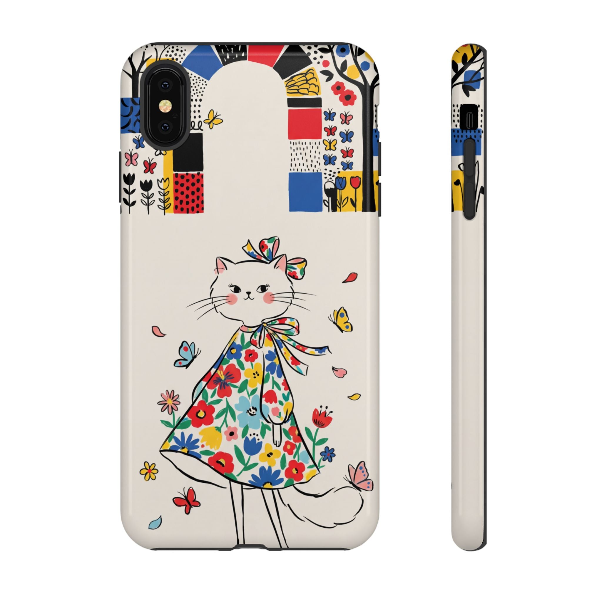 Floral Kitty iPhone Case | Cute Cat
