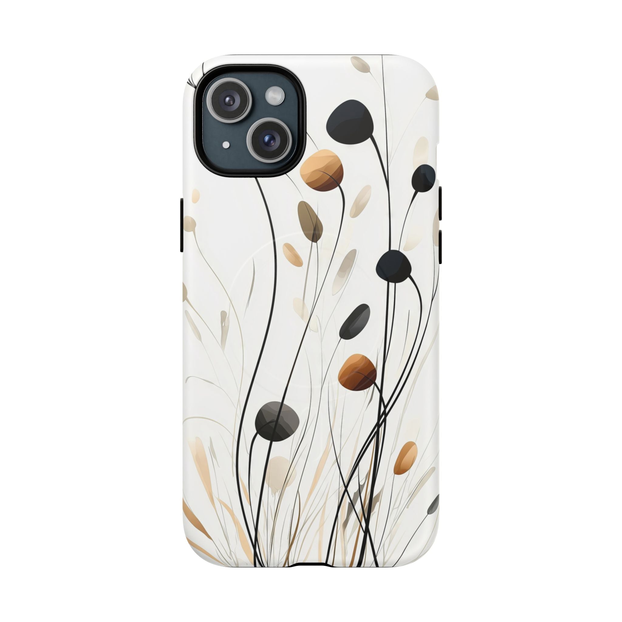 Custodia MagSafe per iPhone Floral Breeze | Design botanico neutro minimale