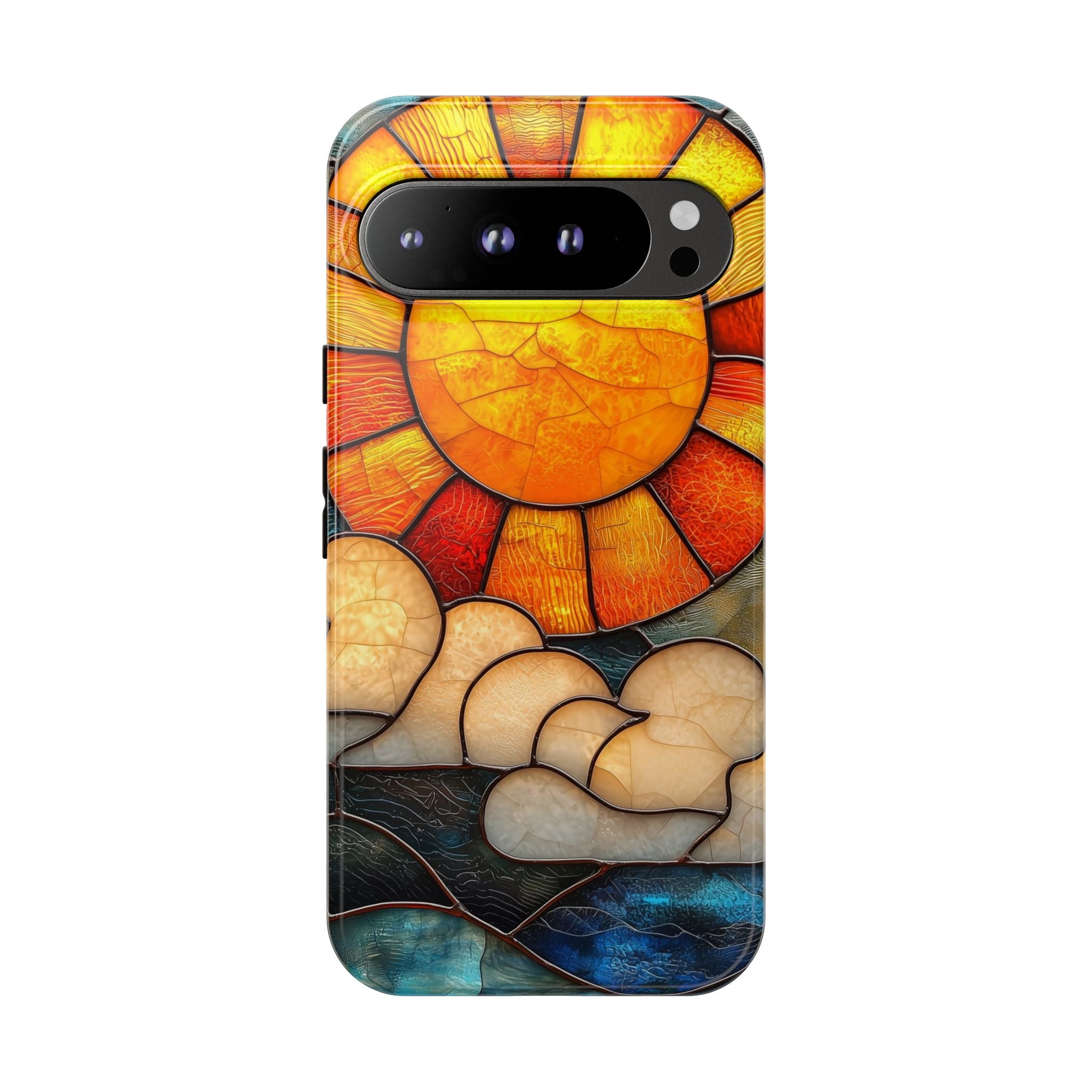 Stained Glass Sun & Clouds Google Pixel Case