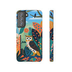 Botanical Forest Colourful Owl Samsung Galaxy Phone Case