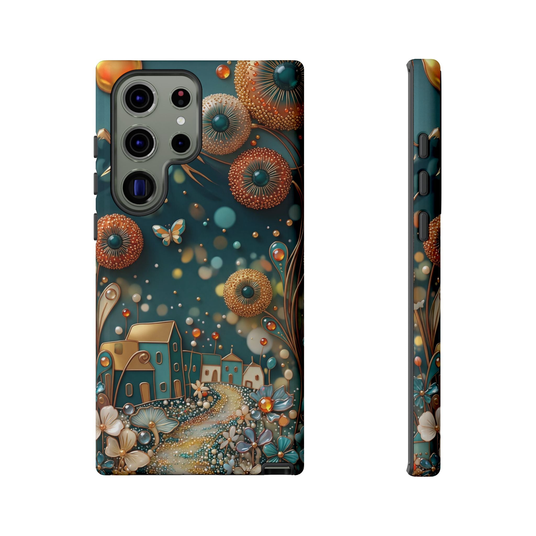 Whimsical Night Village Samsung Galaxy Case