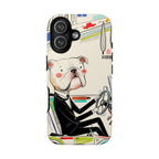 Bulldog Driver iPhone Case | Cute Retro Dog Illustration