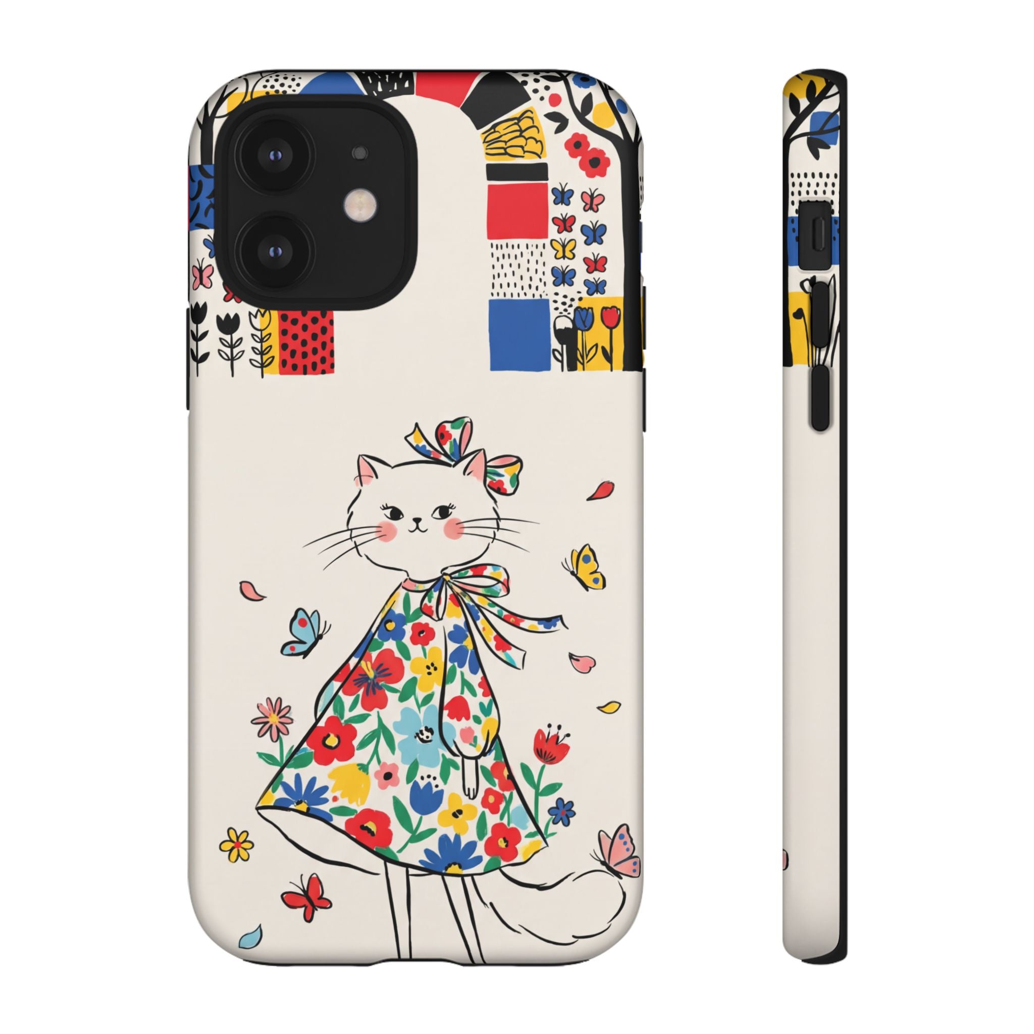 Floral Kitty iPhone Case | Cute Cat