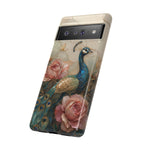 Peacock & Rose Google Pixel Phone Case | Vintage Floral Phone Case