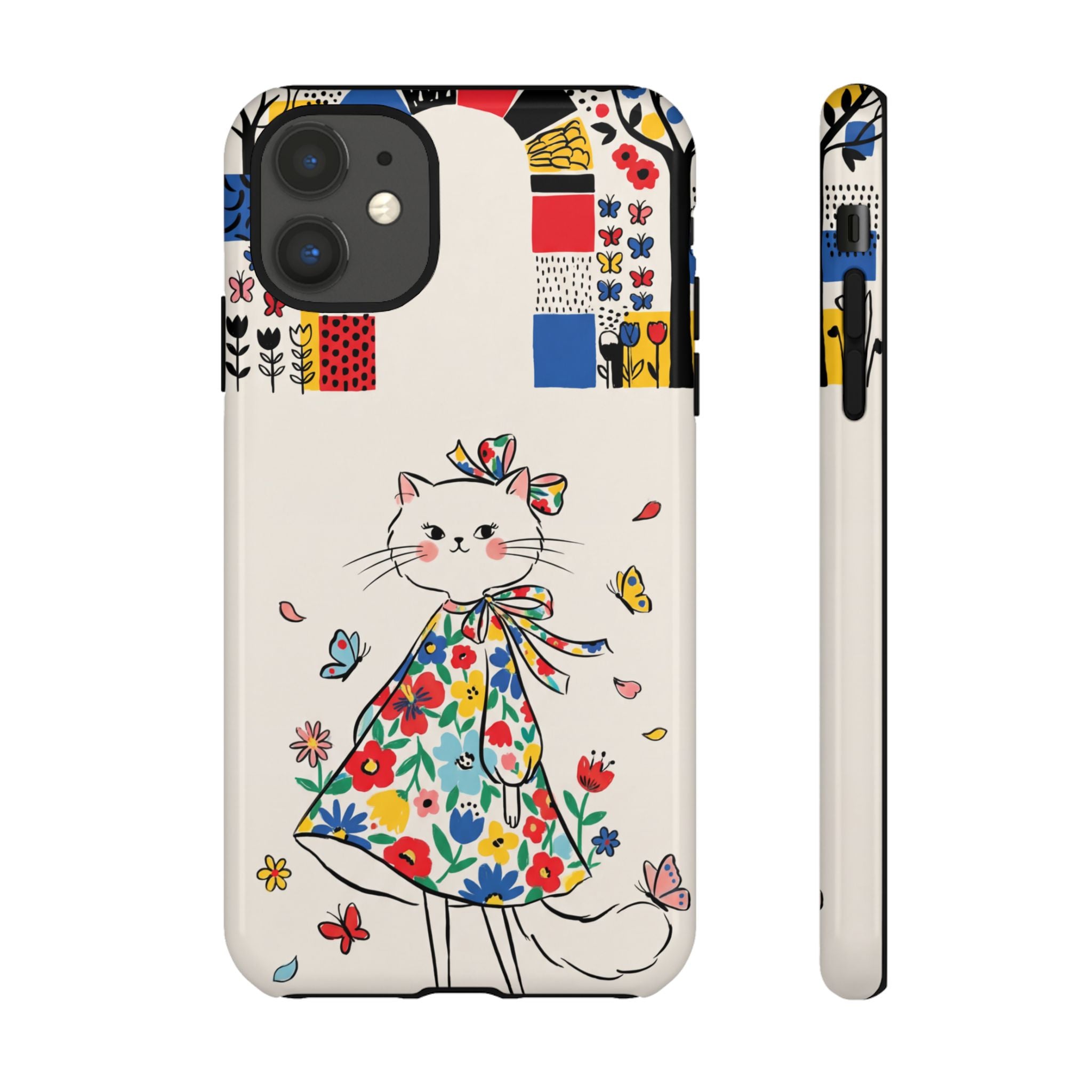 Floral Kitty iPhone Case | Cute Cat