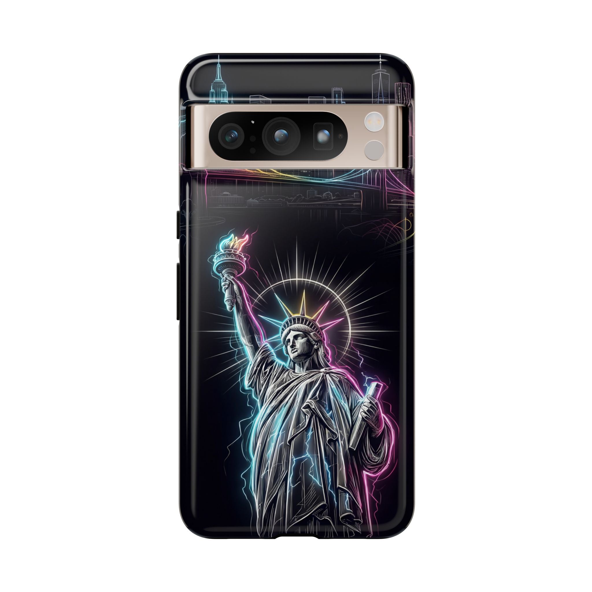 Neon Statue of Liberty Tough Google Pixel Phone Case