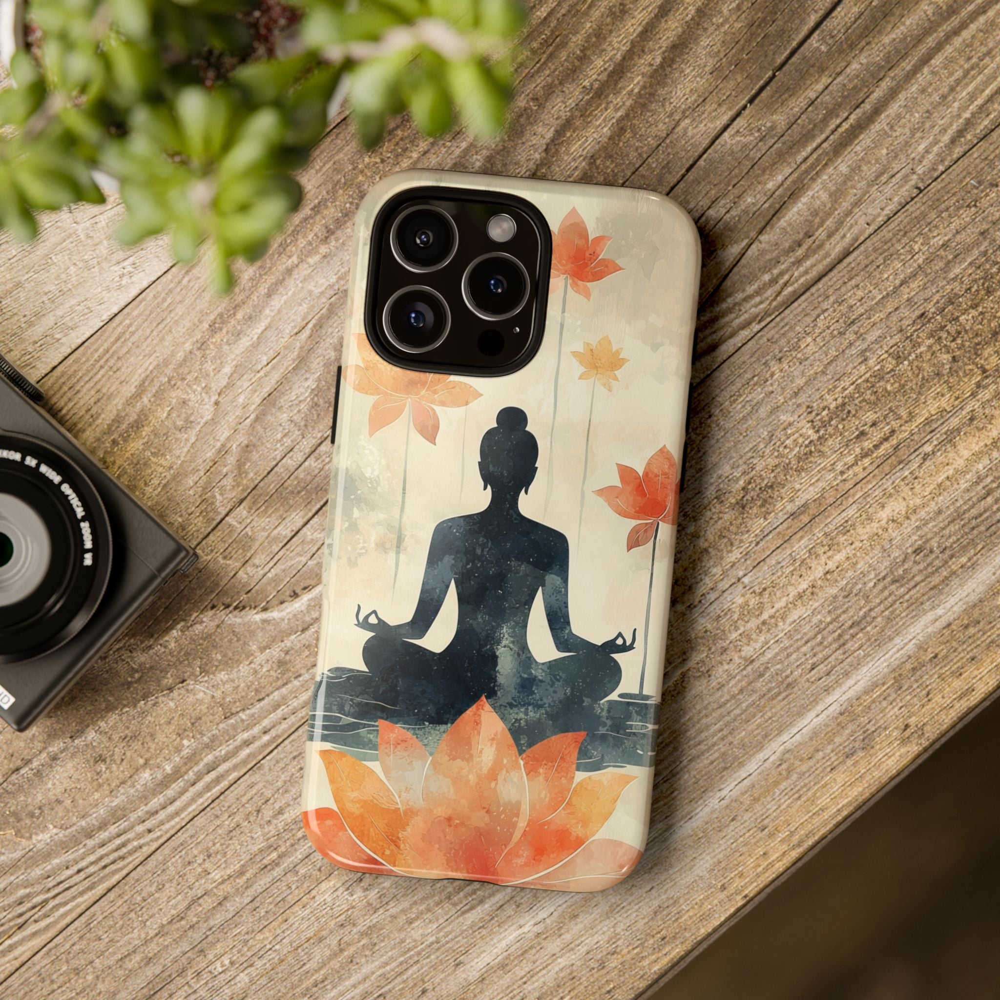 Yoga Lotus iPhone Case | Meditative Silhouette