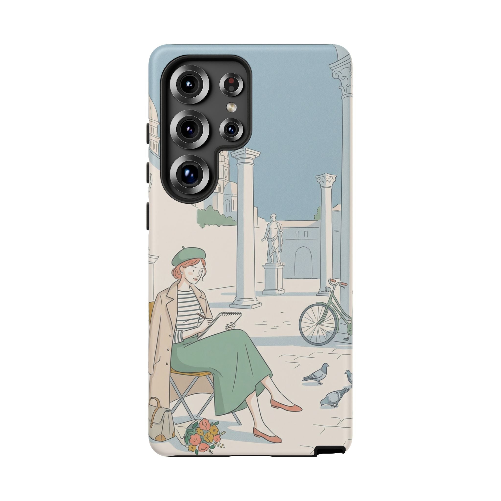 Florence Art Aesthetic Samsung Galaxy Phone Case | Renaissance Italy Travel Illustration