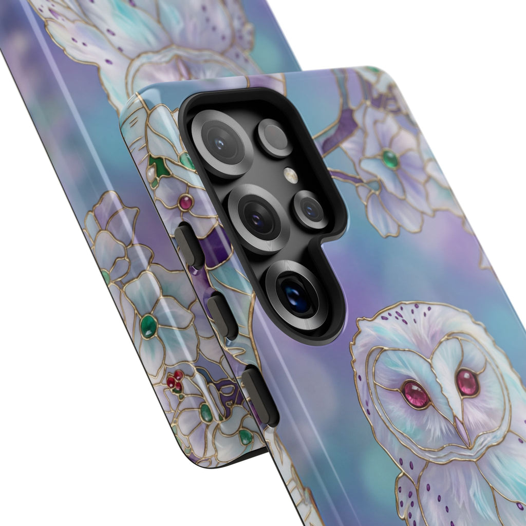 Floral Pastel Mystic Barn Owl Samsung Galaxy Case
