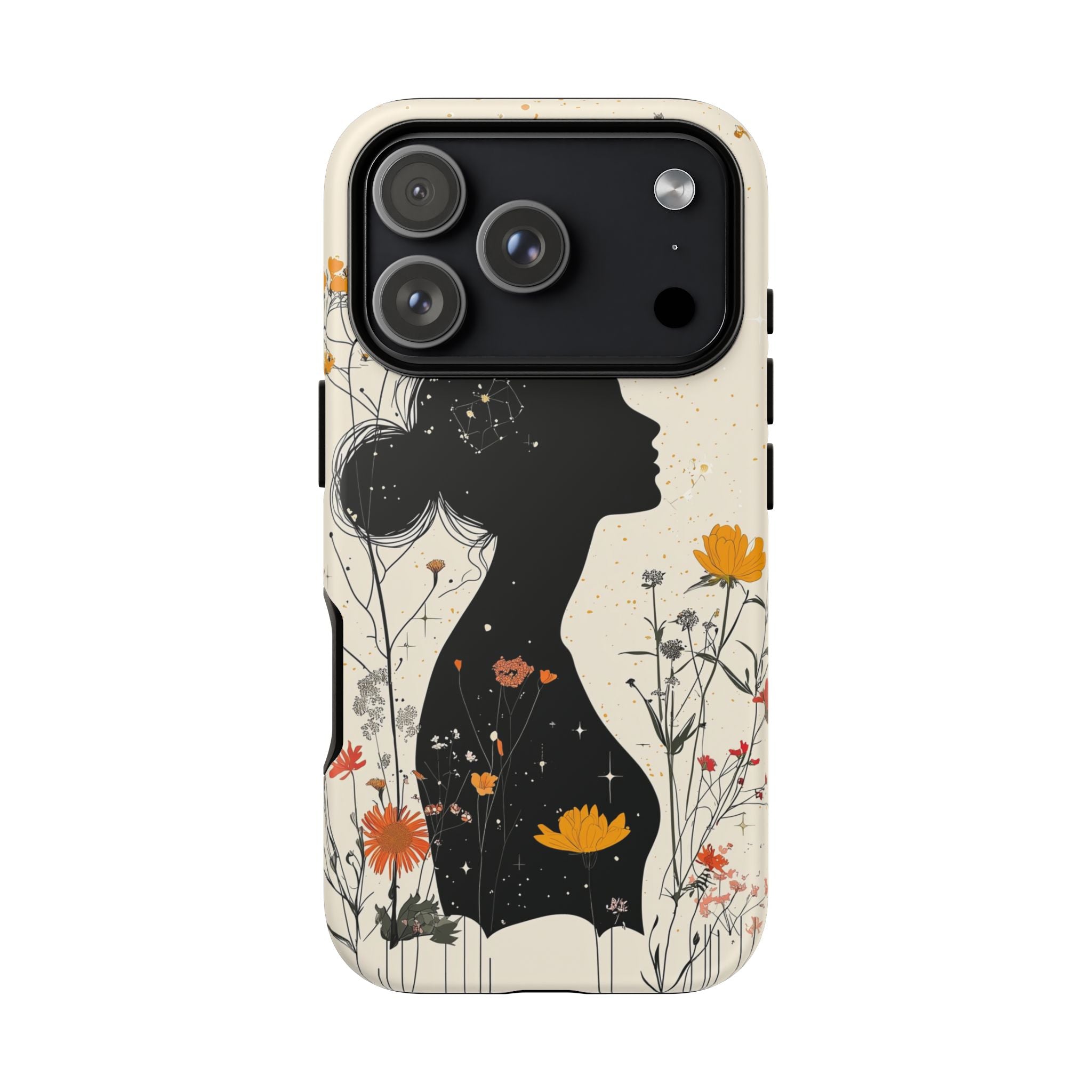 Floral Silhouette iPhone Case | Botanical Woman