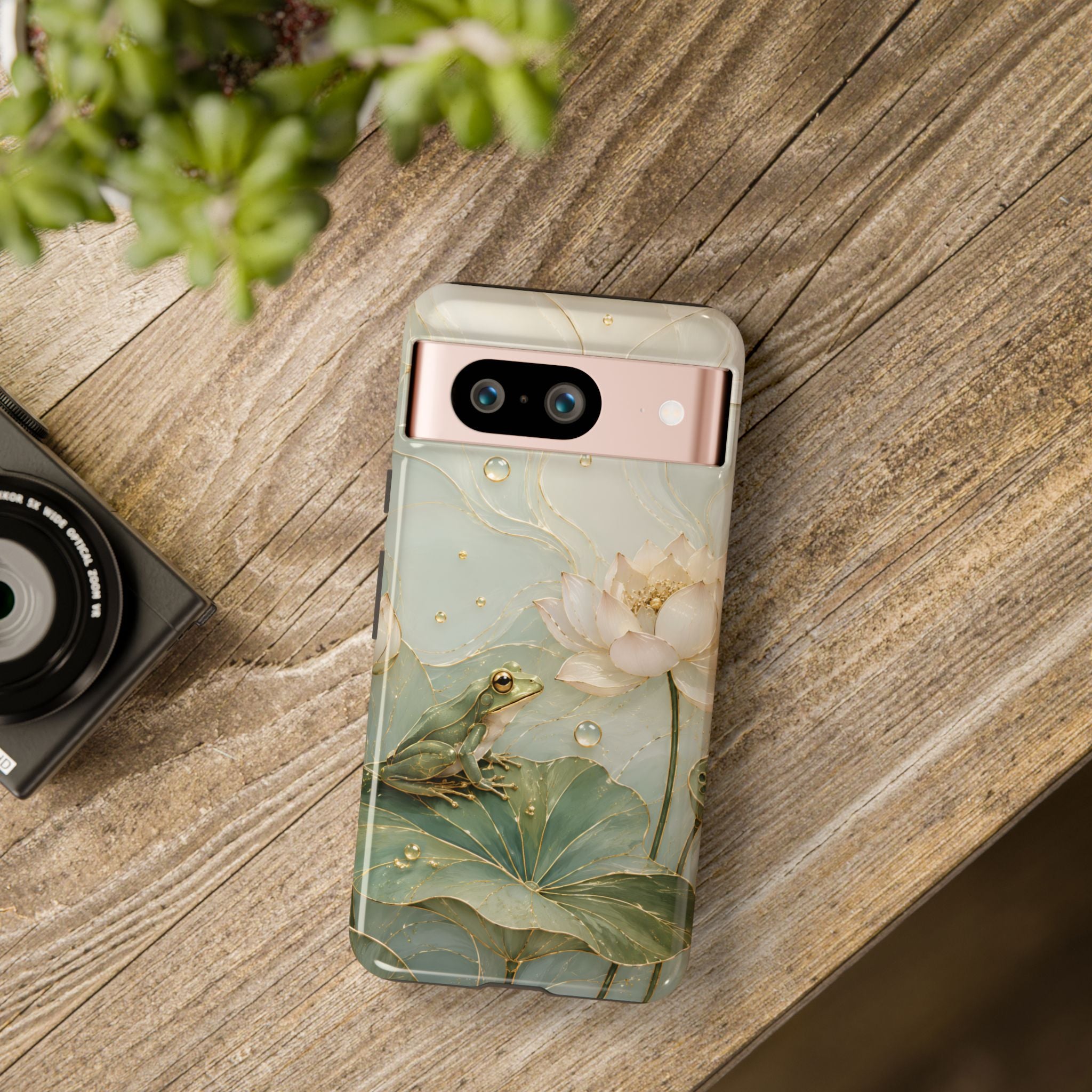 Lotus Frog Google Pixel Phone Case | Water Lily Phone Case