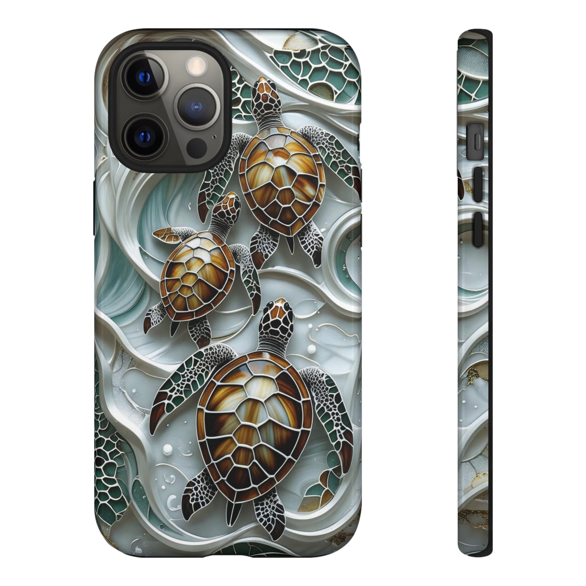 Sea Turtle Phone Case — Ocean Waves Protective iPhone Cover