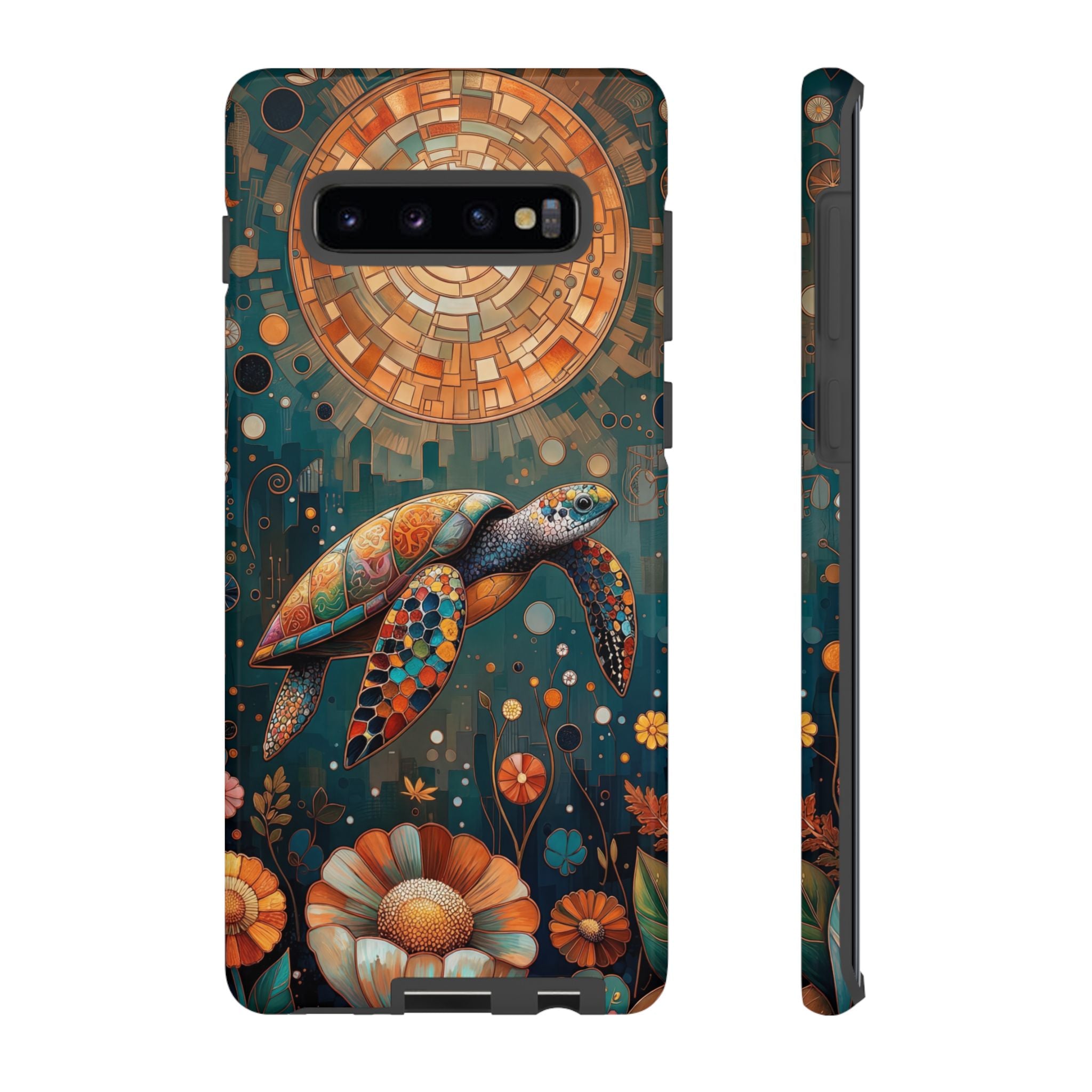 Colourful Mosaic Sea Turtle Samsung Galaxy Case