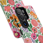 Floral Tough Samsung Galaxy Phone Case | Colorful Garden Print Protective Cover