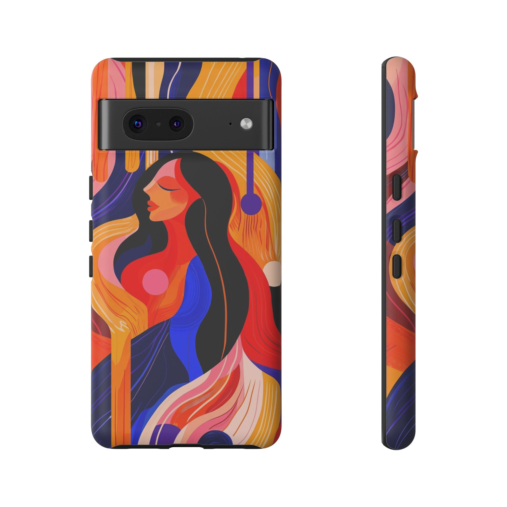 Abstract Colourful Woman Google Pixel Tough Case | Vibrant Artistic