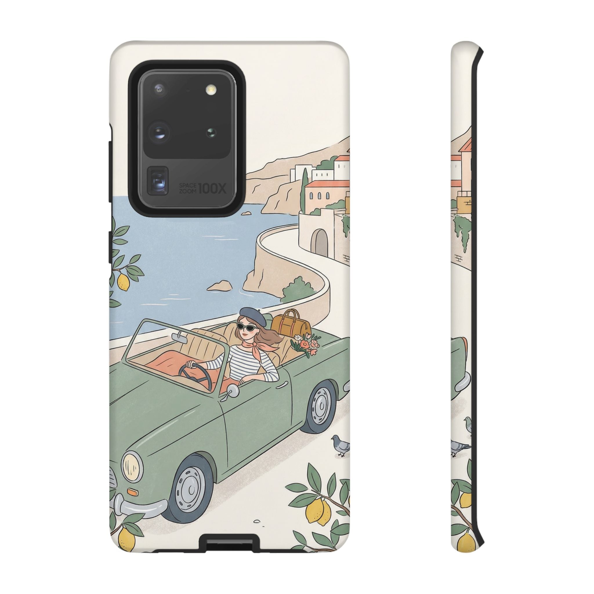 Retro Coastal Road Trip Design Samsung Galaxy Phone Case