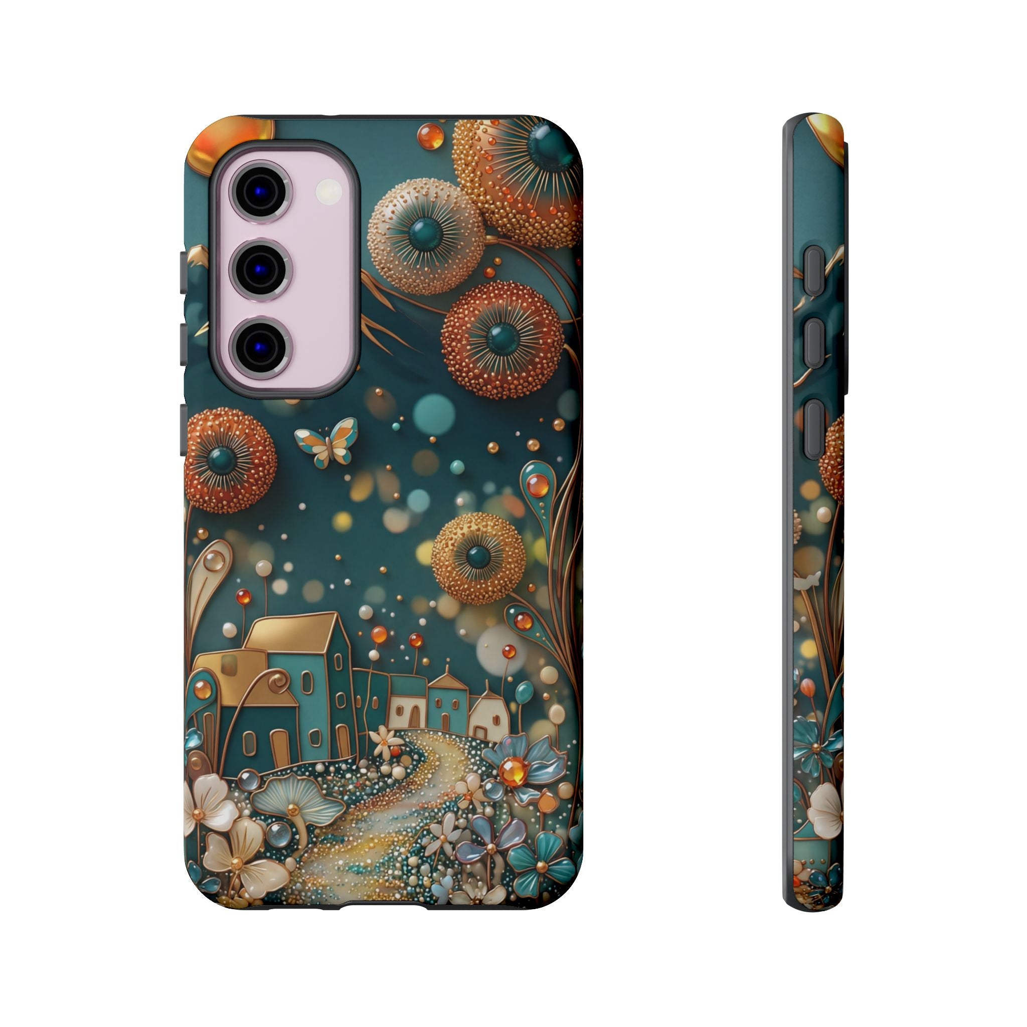 Whimsical Night Village Samsung Galaxy Case