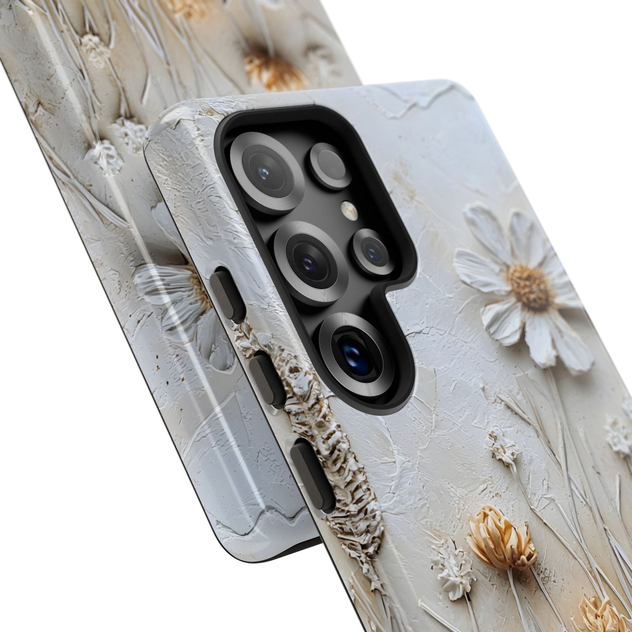 Textured Daisy Art Floral Relief Samsung Galaxy Case