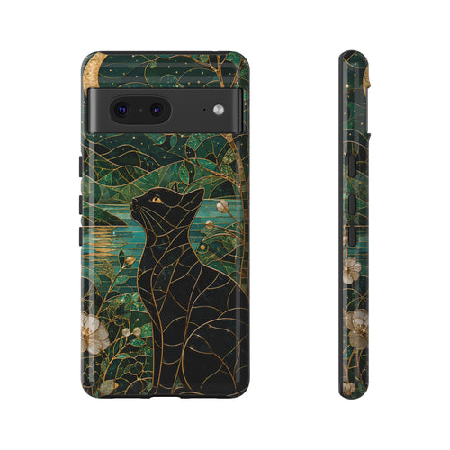 Black CatGoogle Pixel Phone Case | Enchanted Cat Art Cover