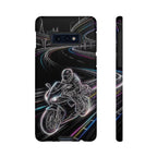 Neon Night Rider Samsung Galaxy Phone Case | Motorcycle Racing Protective Cover