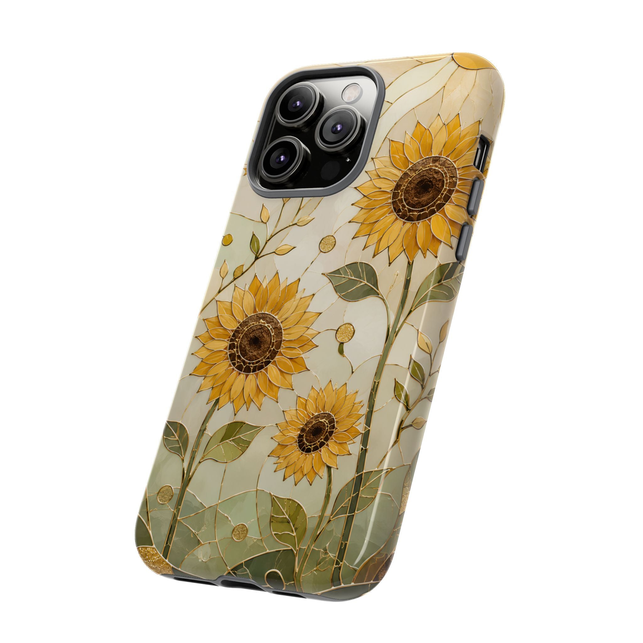 Sunflower iPhone Case | Stained Glass Floral iPhone Case