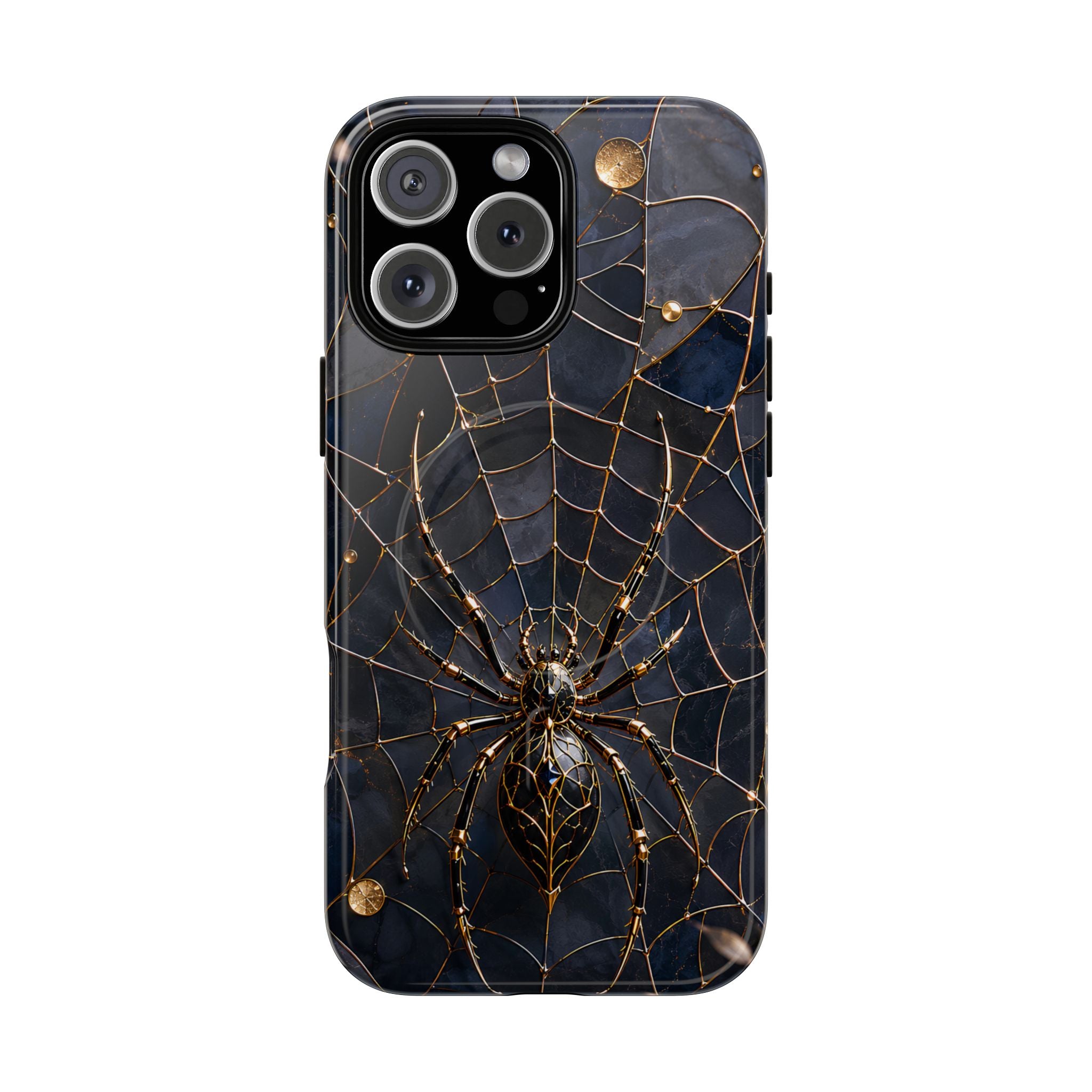 Golden Spider Web Tough MagSafe Case