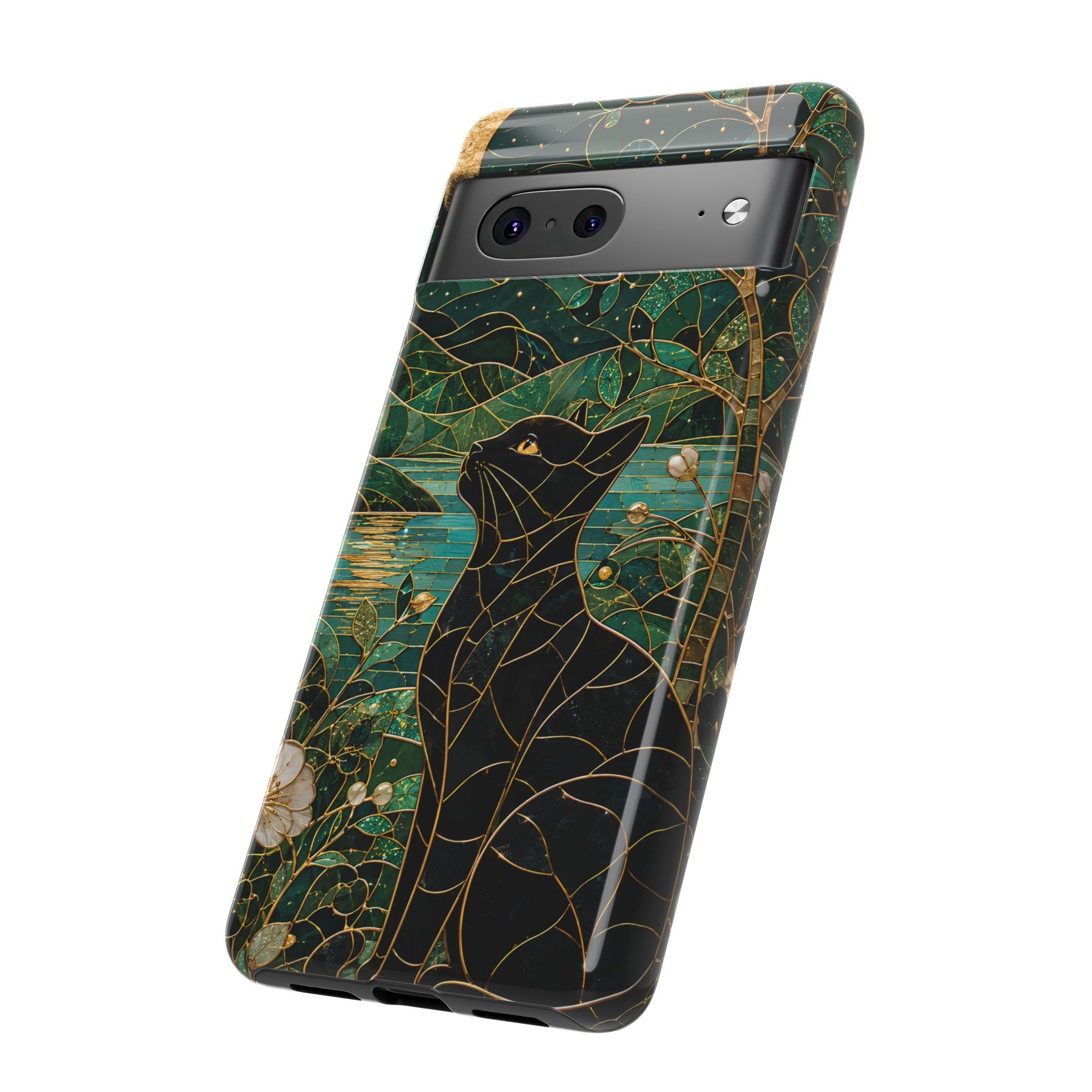 Black CatGoogle Pixel Phone Case | Enchanted Cat Art Cover