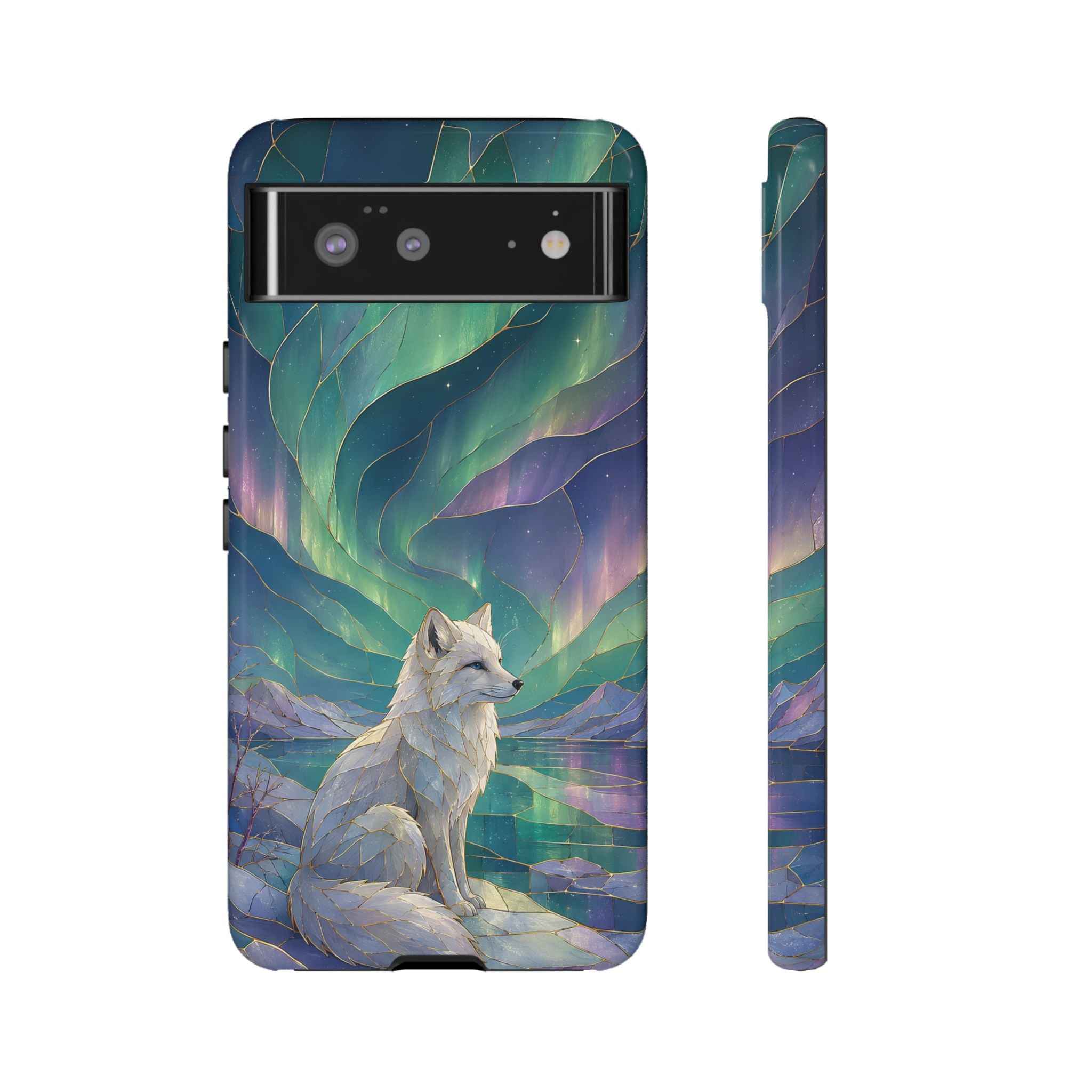 Arctic Google Pixel Fox Phone Case | Northern Lights Phone Case