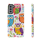 Simpatica Cover Protettiva Búho Colorato per Samsung Galaxy | Cover Rigida con Fantasia di Búho Carino