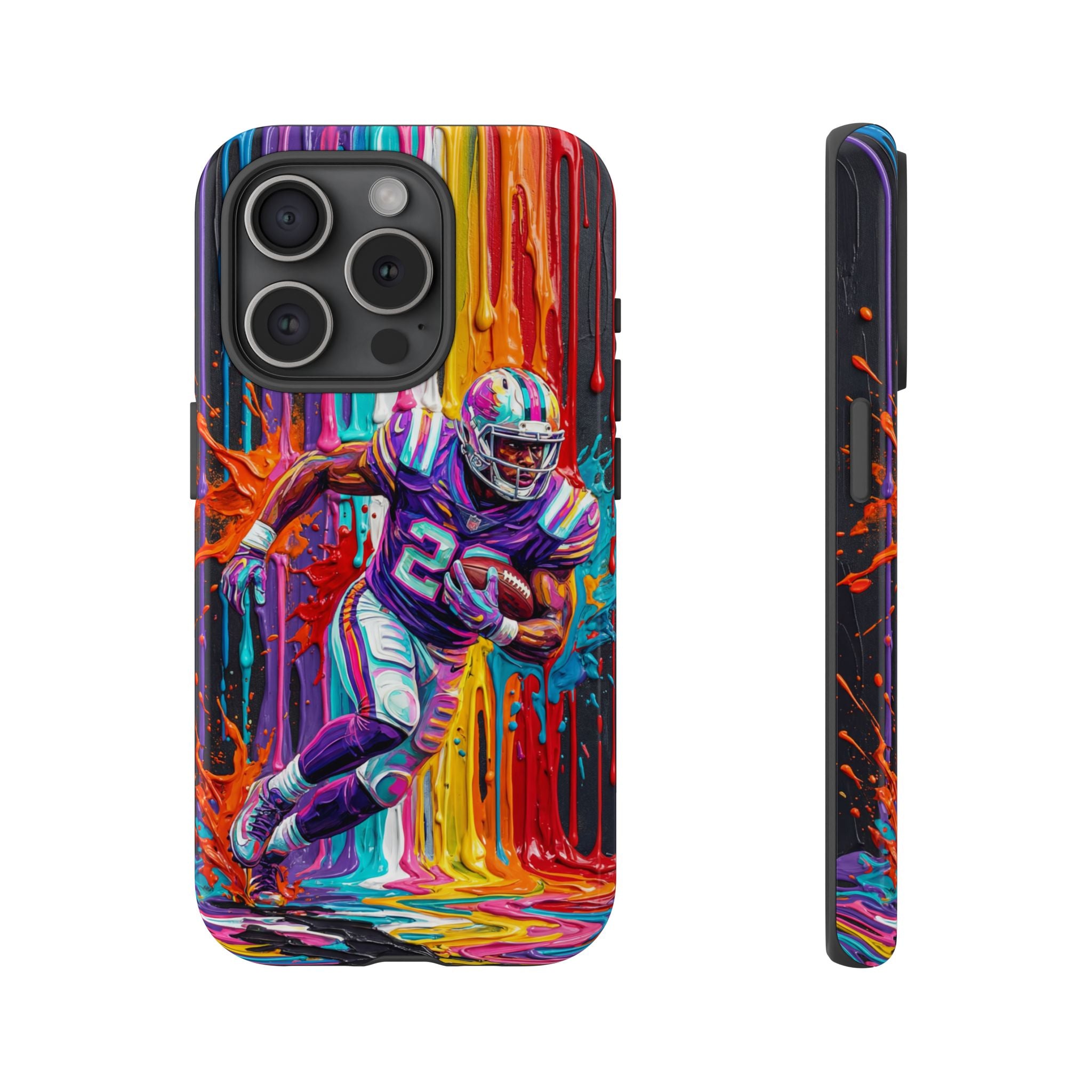 Vibrant American Football Runner iPhone Case