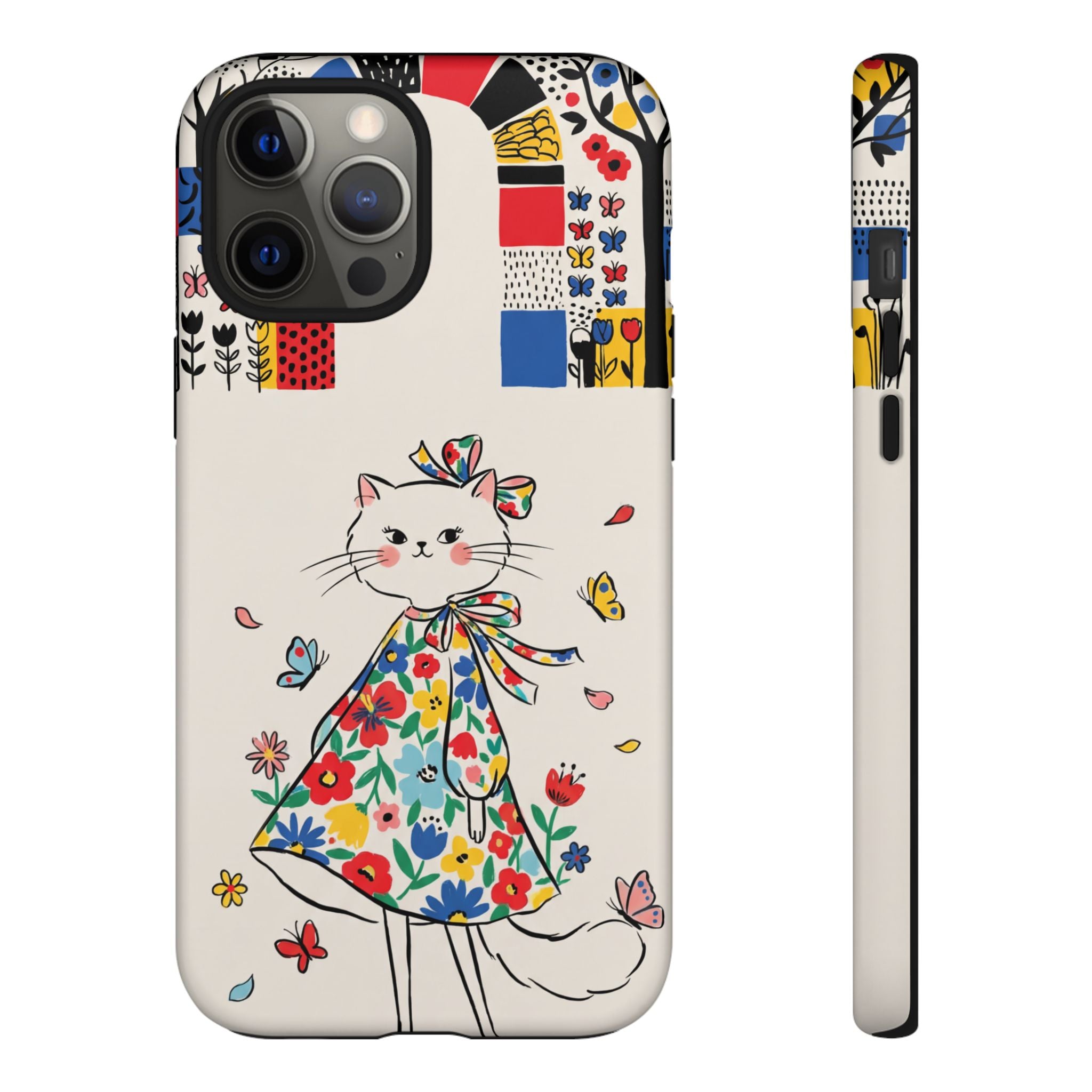 Floral Kitty iPhone Case | Cute Cat