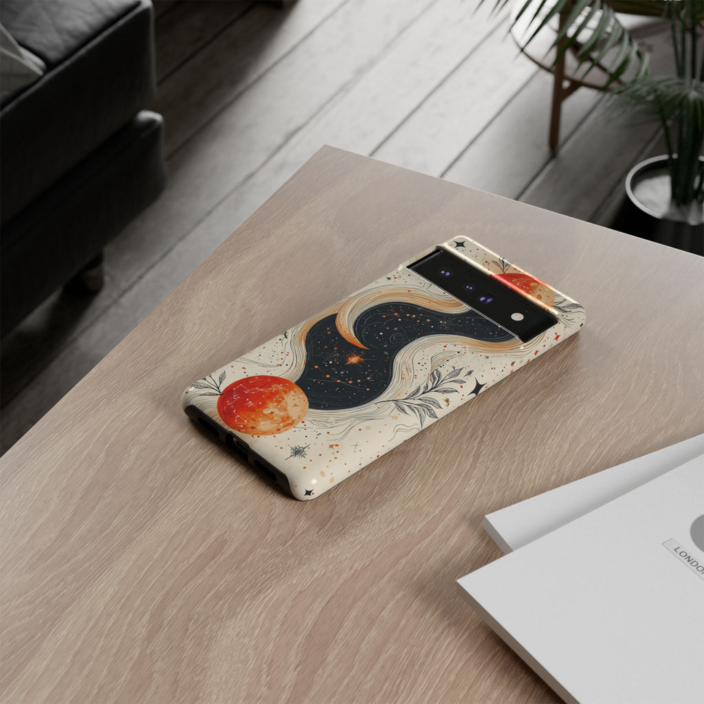 Astrology Galaxy Google Pixel Case | Red Moon Celestial