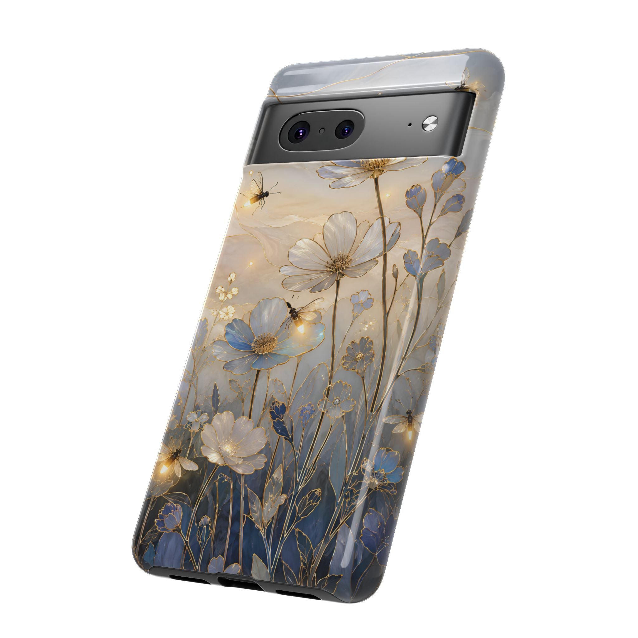 Moonlit Wildflower Google Pixel Phone Case | Firefly Meadow Art Cover