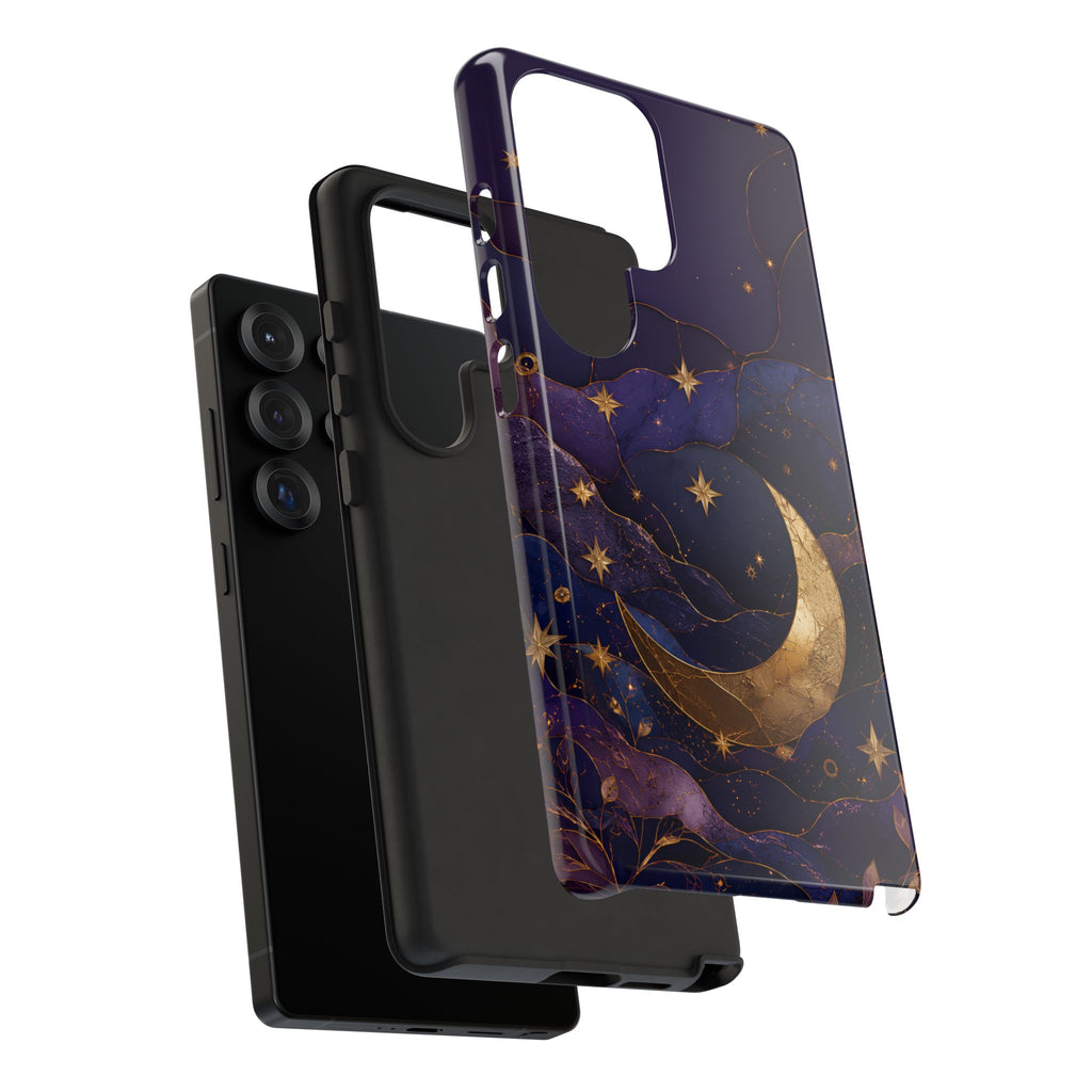 Moon & Stars Samsung Galaxy Phone Case | Celestial Crescent Moon Phone Case