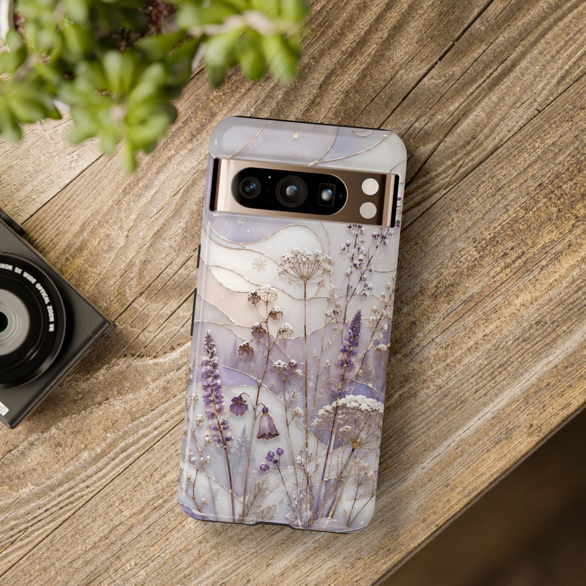 Stained Glass Wildflower Google Pixel Phone Case | Floral Meadow Phone Case