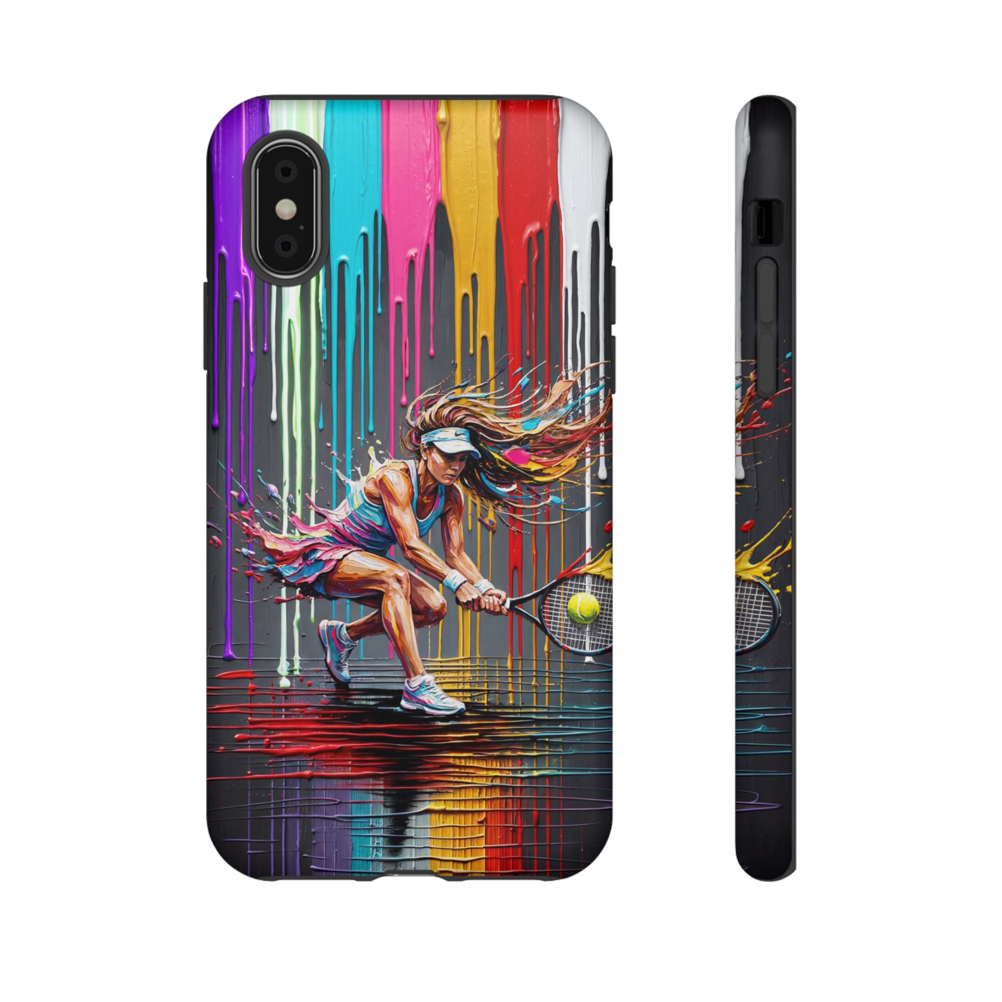 Colour Splash Tennis iPhone Case | Vibrant Female Player Art