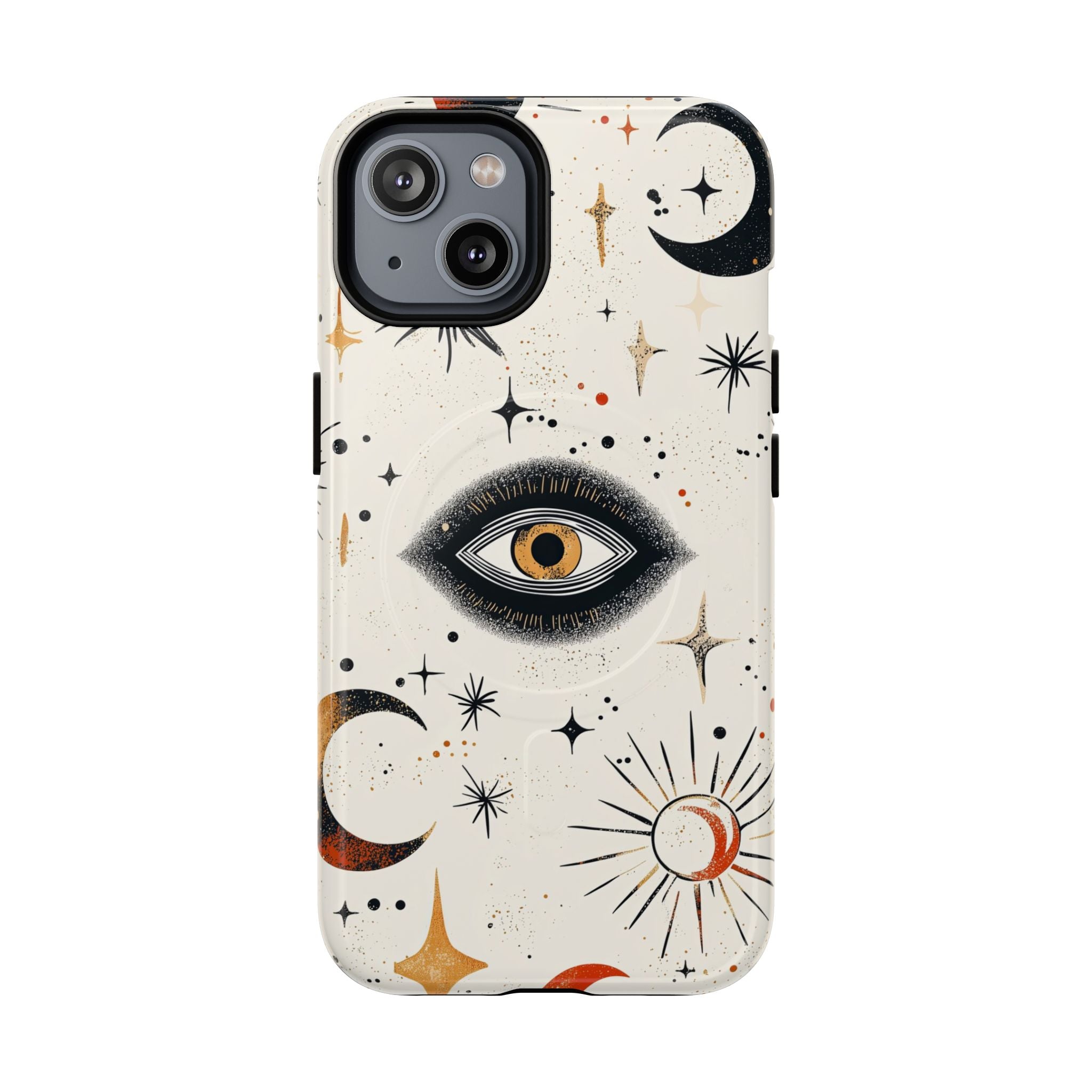 Custodia Mystic Eye MagSafe per iPhone | Luna e stelle celesti