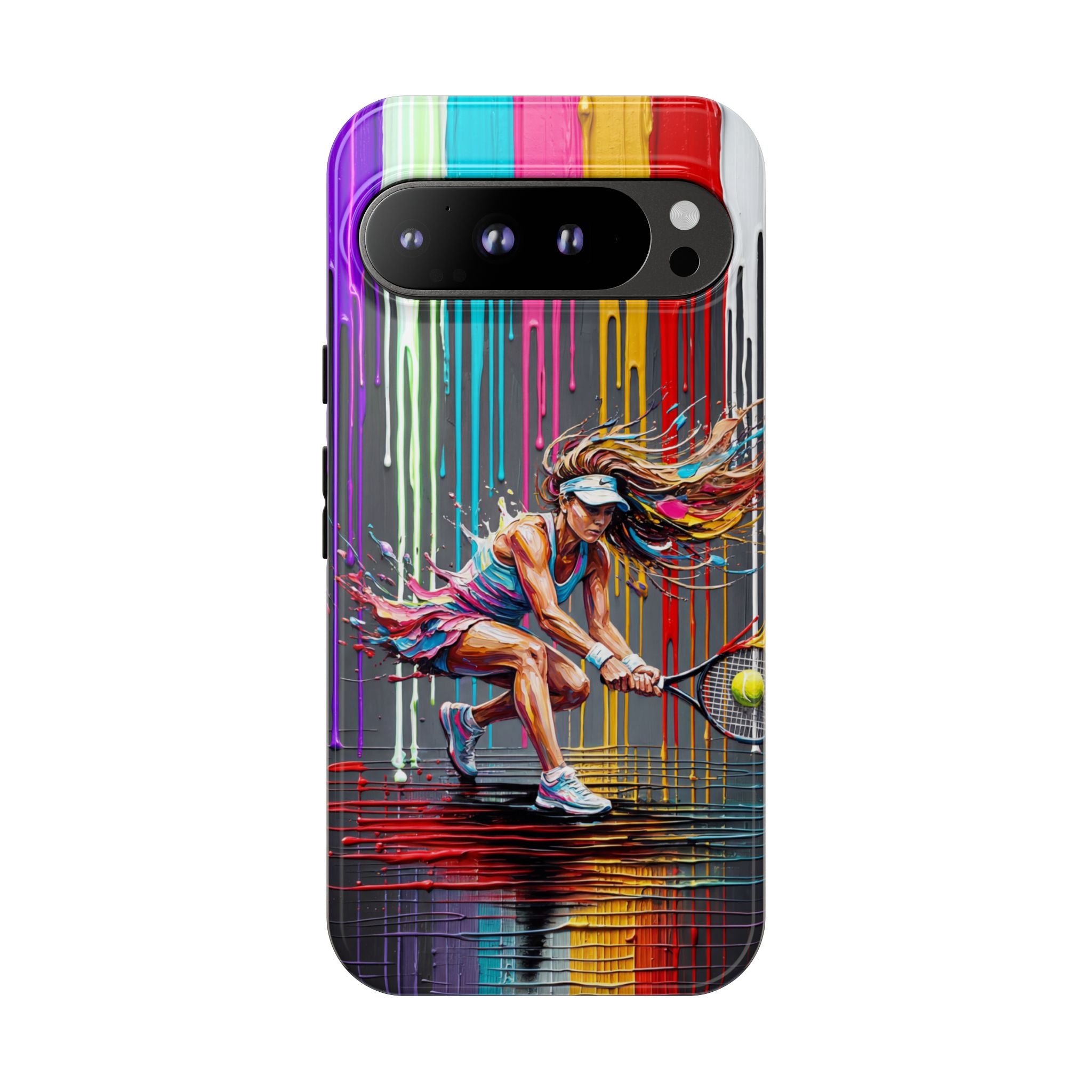 Colour Splash Tennis Google Pixel Phone Case | Vibrant Female Player Art