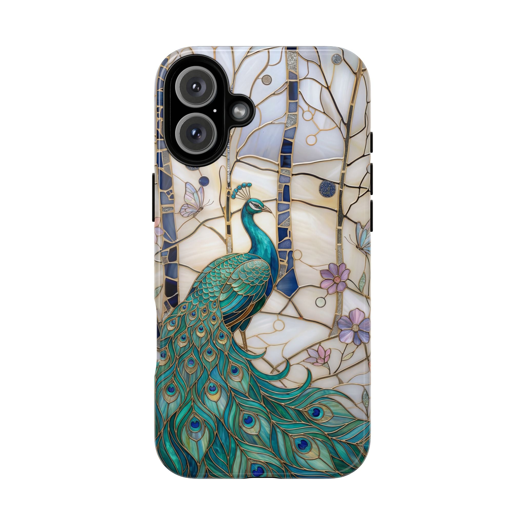 Peacock Stained Glass iPhone Case