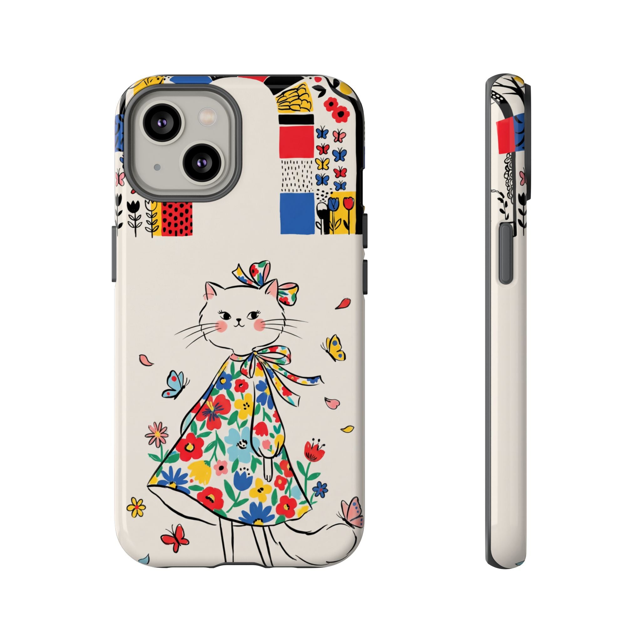 Floral Kitty iPhone Case | Cute Cat