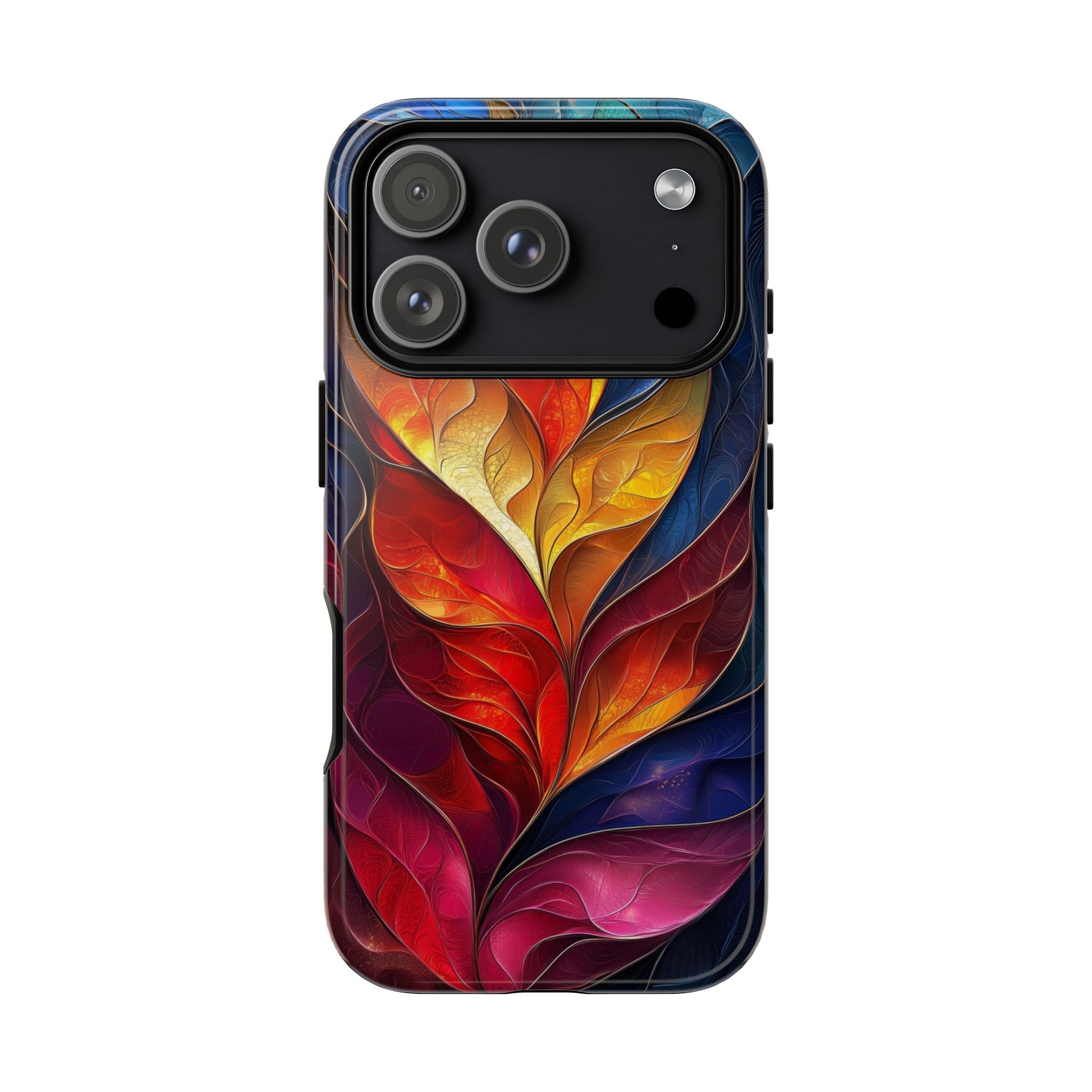 Abstract Colourful Leaf iPhone Case