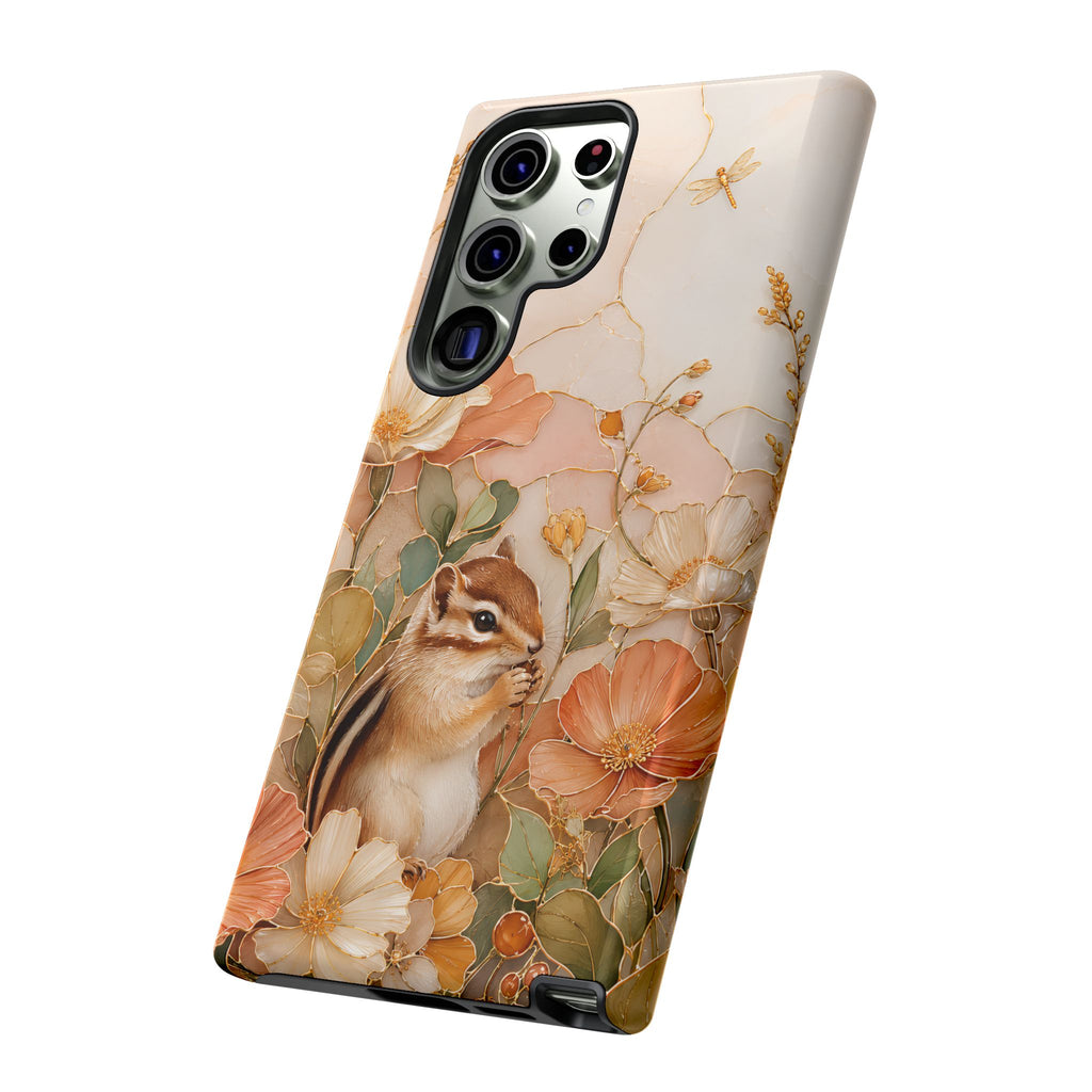 Chipmunk Samsung Galaxy Phone Case | Stained Glass Woodland Animal Case